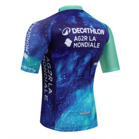 Wielershirt 2024 Decathlon Ag2r Blauw